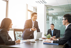 Group of people having a meeting